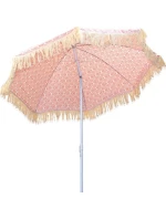 PLÁŽOVÝ A ZAHRADNÍ SLUNEČNÍK SE STŘAPCI 174 CM ČERVENÝ