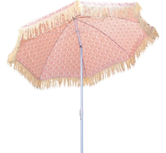 PLÁŽOVÝ A ZAHRADNÍ SLUNEČNÍK SE STŘAPCI 174 CM ČERVENÝ