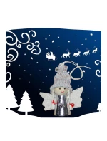 VÁNOČNÍ PŘÍVĚSEK ANDĚL STŘÍBRNÝ 7CM