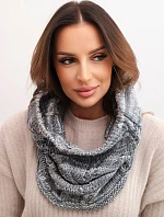 Dámský zimní měkký pletený komin KN25 šedý+grafitový