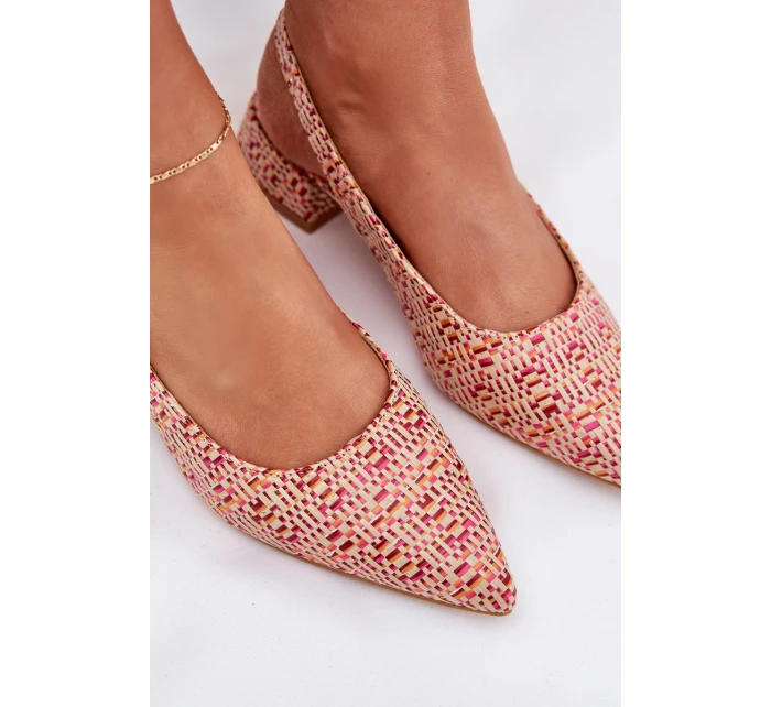 Pletené Dámské Sandály Na Podpatku Multikolor model 21687139 - Boto Pletené Dámské Sandály Na Podpatku Multikolor model 21687139 - Boto