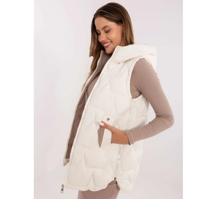 Kamizelka MBM KZ model 21217635 ecru - FPrice Kamizelka MBM KZ model 21217635 ecru - FPrice