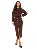 Spódnica PM SD model 21787896 brązowy - FPrice