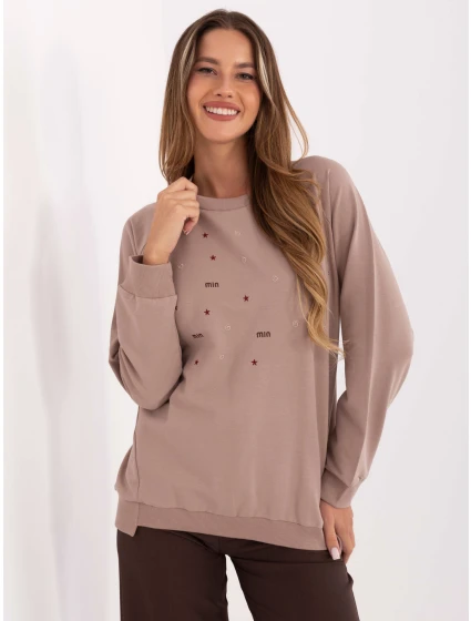 Bluzka RV BZ model 21406732 ciemny bezowy - FPrice Bluzka RV BZ model 21406732 ciemny bezowy - FPrice