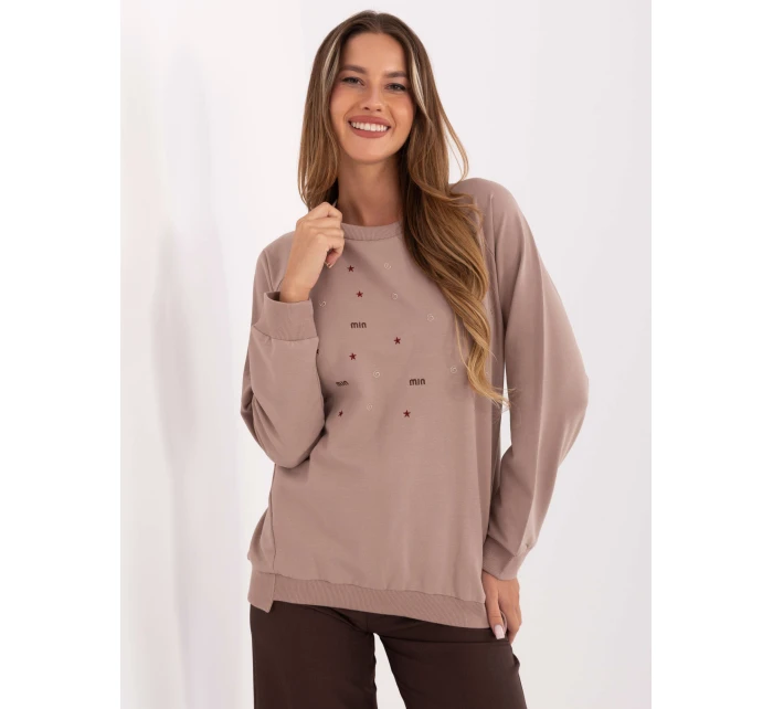 Bluzka RV BZ model 21406732 ciemny bezowy - FPrice Bluzka RV BZ model 21406732 ciemny bezowy - FPrice