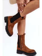 Dámské boty Chelsea se zipem Camel Samil Dámské boty Chelsea se zipem Camel Samil