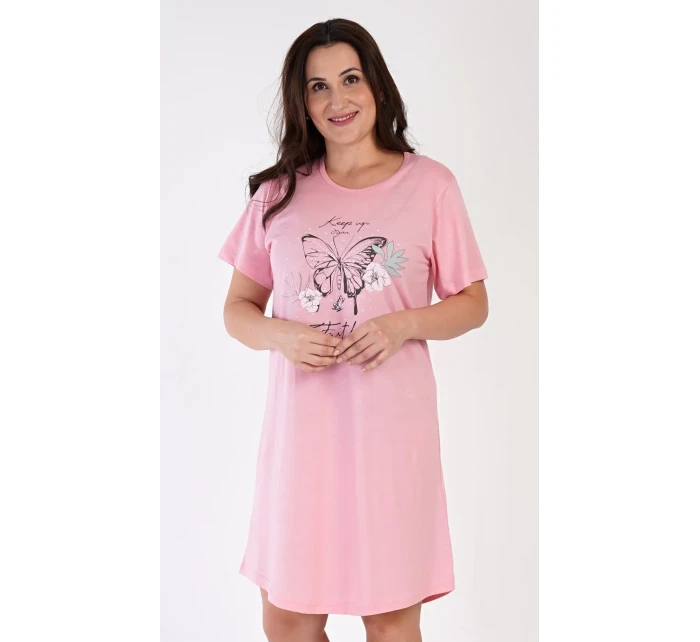 Dámská noční košile s krátkým rukávem Motýl