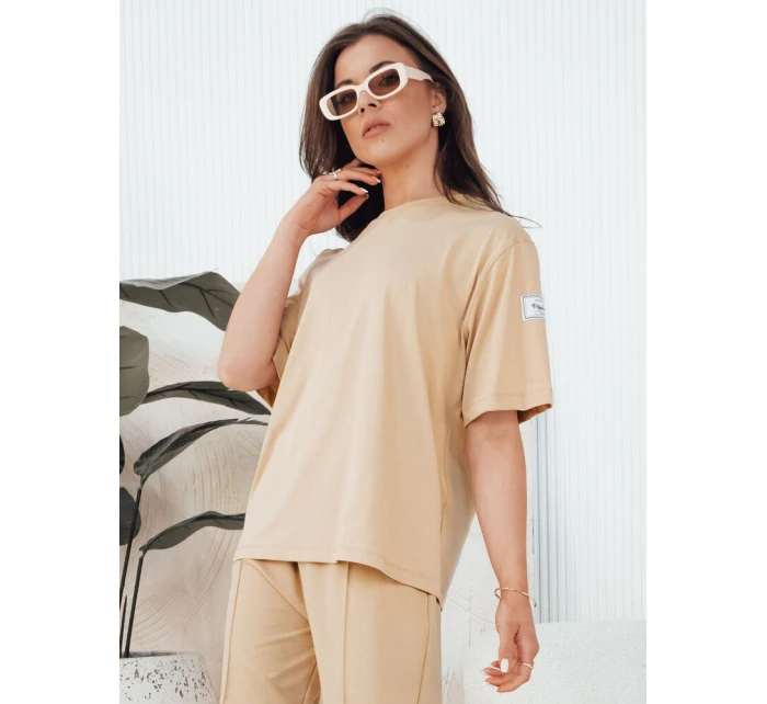 Dámský teplákový komplet RIZNA beige FashionStreet AY1035 Dámský teplákový komplet RIZNA beige FashionStreet AY1035