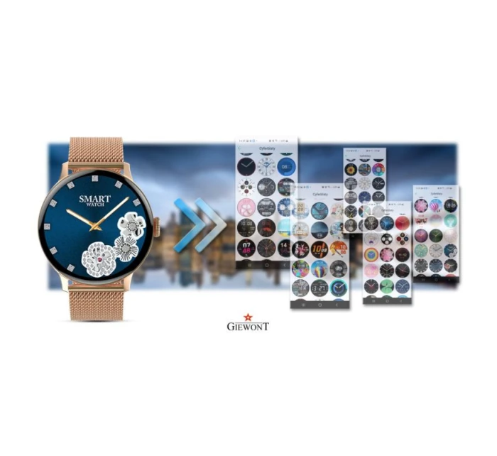 Dámské chytré hodinky GIEWONT Pink Gold GW330-1 Dámské chytré hodinky GIEWONT Pink Gold GW330-1