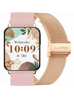 Chytré hodinky Gravity Rose Gold Pink 2 Stripes GT17-1