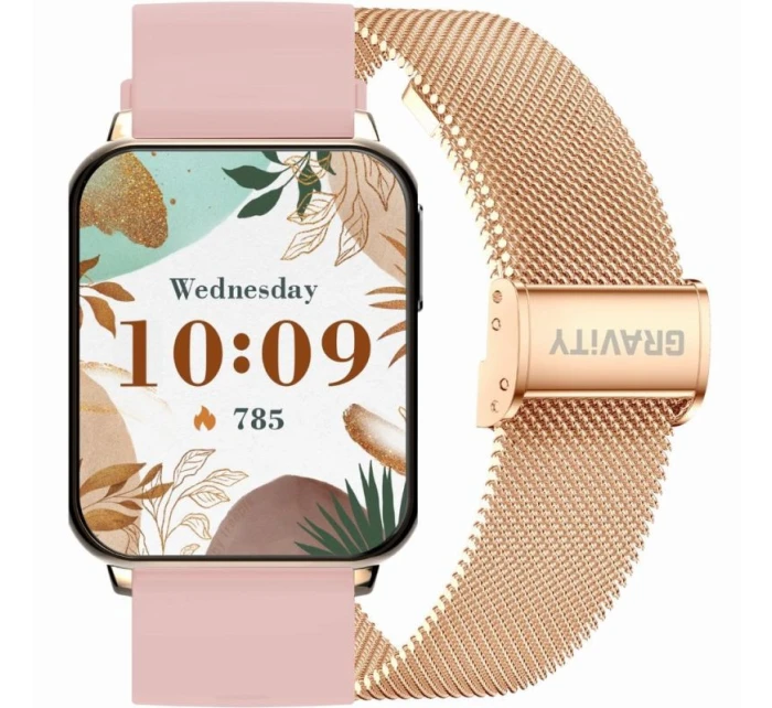 Chytré hodinky Gravity Rose Gold Pink 2 Stripes GT17-1 Chytré hodinky Gravity Rose Gold Pink 2 Stripes GT17-1
