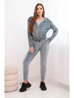 Dámská bavlněná 3-dílná souprava s mikinou, topem a tepláky růžový neon Dámská bavlněná 3-dílná souprava s mikinou, topem a tepláky růžový neon