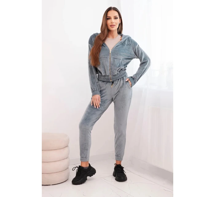 Dámská bavlněná 3-dílná souprava s mikinou, topem a tepláky růžový neon Dámská bavlněná 3-dílná souprava s mikinou, topem a tepláky růžový neon