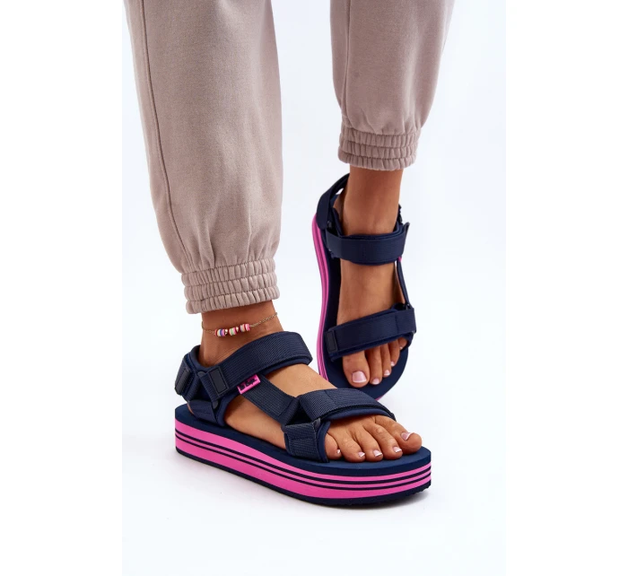 Dámské sandály na platformě Lee Cooper LCW-24-05-2753L Černé