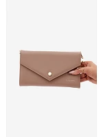 Kabelka Clutch Peněženka 2v1 S Odnímatelným Páskem Béžová Pauline