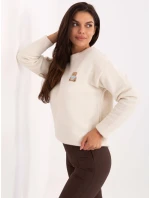 Sweter PM SW model 21300777 jasny beżowy - FPrice Sweter PM SW model 21300777 jasny beżowy - FPrice