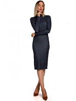 M543 Šaty s potiskem a rolákem - model 3 - MOE