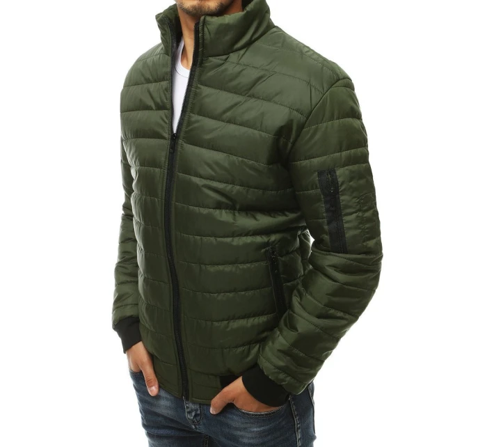 Pánská přechodná prošívaná zelená bunda model 21962513 - FashionStreet