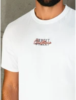 Pánské bílé tričko s potiskem Dstreet RX5421