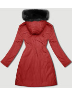 Červeno-černá oboustranná dámská bunda J Style pro přechodné období (16M9159-275)