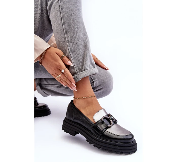 Dámské kůže na plochém podpatku černé model 21633027 - Laura Messi