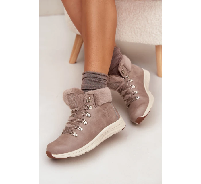 Dámské Boty S Kožešinou Big Star model 21706002 Šedé - Big Star Shoes Dámské Boty S Kožešinou Big Star model 21706002 Šedé - Big Star Shoes