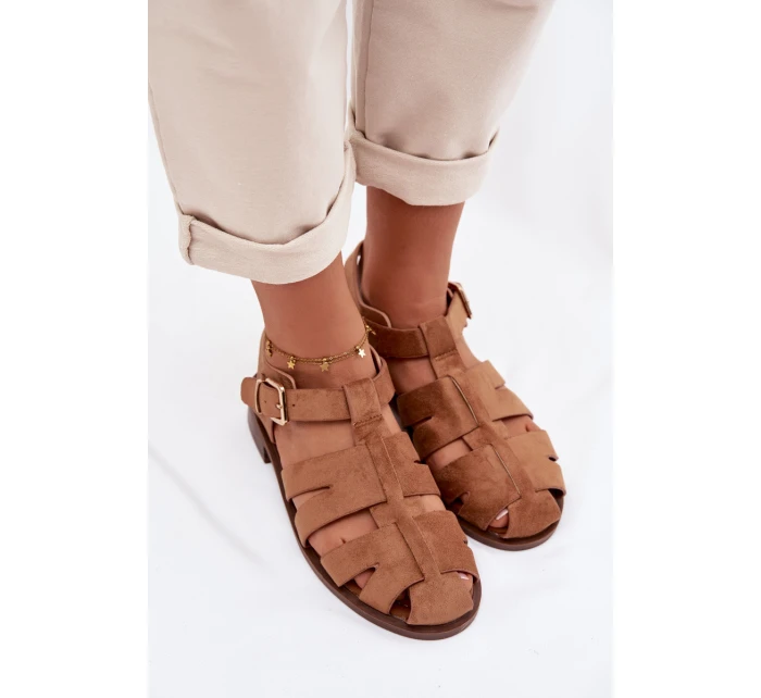 Dámské sandály s Zlatým přezkou Camel model 21937607 - Boto