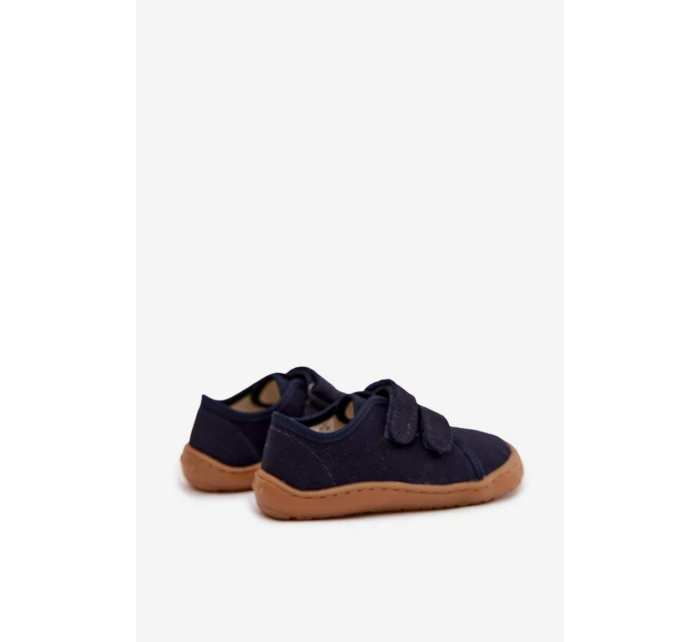 Dětské domácí pantofle Barefoot Froddo Canvas G1700440-2 Tmavě modré Dětské domácí pantofle Barefoot Froddo Canvas G1700440-2 Tmavě modré