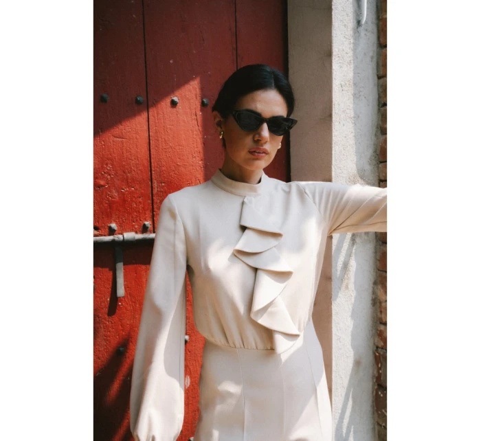 S420 Kombinéza s volánem - béžová S420 Kombinéza s volánem - béžová