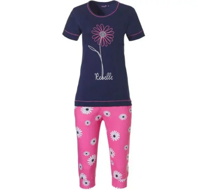 Dámské pyžamo 21231-400-2 tm. modrá-růžová - Rebelle