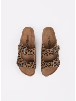 Stylové nazouváky dámské se zvířecím motivem na plochém podpatku Stylové nazouváky dámské se zvířecím motivem na plochém podpatku