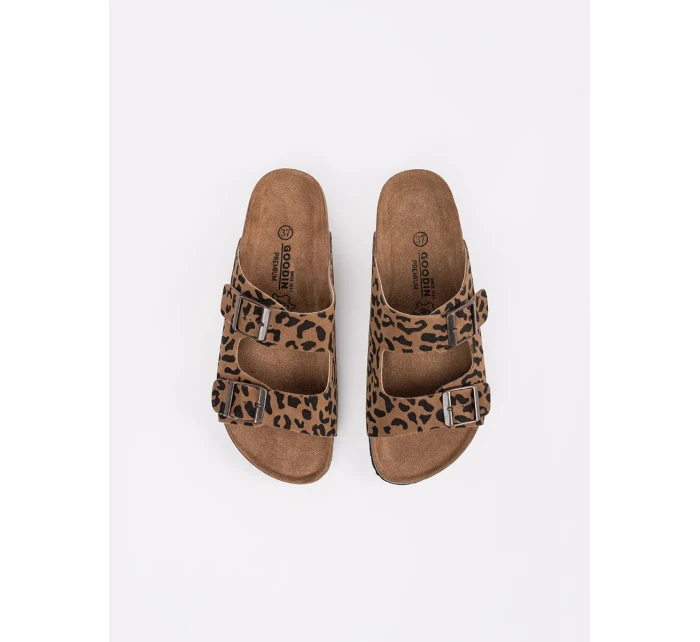 Stylové nazouváky dámské se zvířecím motivem na plochém podpatku Stylové nazouváky dámské se zvířecím motivem na plochém podpatku