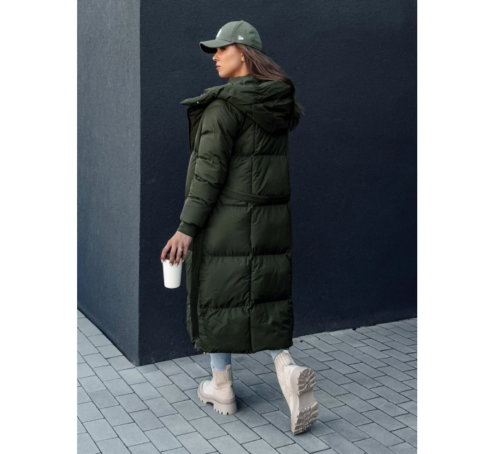 Dámský prošívaný kabát zelený Dstreet model 21978739 - FashionStreet Dámský prošívaný kabát zelený Dstreet model 21978739 - FashionStreet