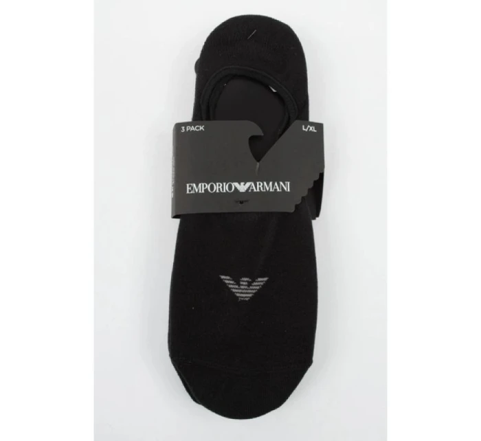 Emporio Armani mikrofleece ponožky Calza bavlna černá 3-Pack Emporio Armani mikrofleece ponožky Calza bavlna černá 3-Pack