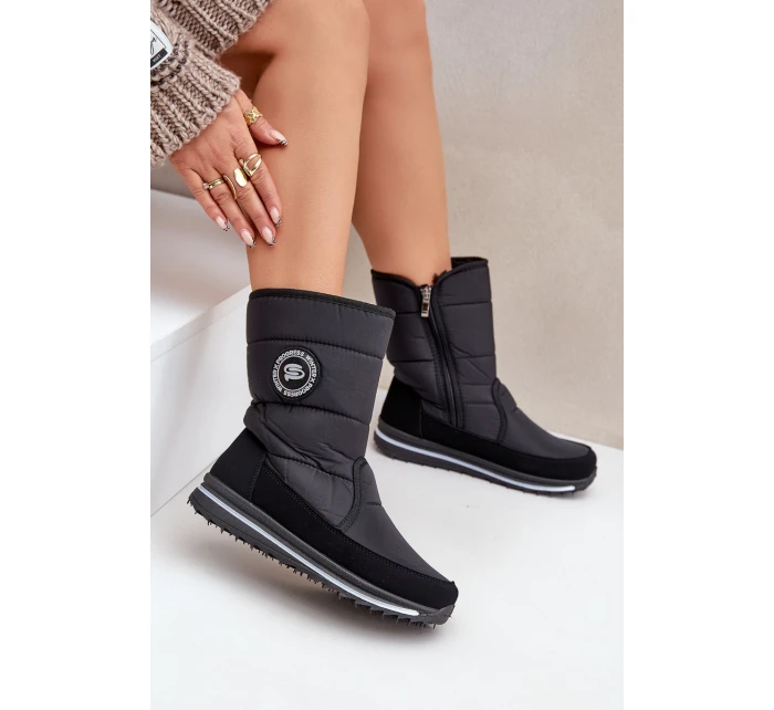 Dámské sněhule se zipem Progress model 21602451 Černé - Boto