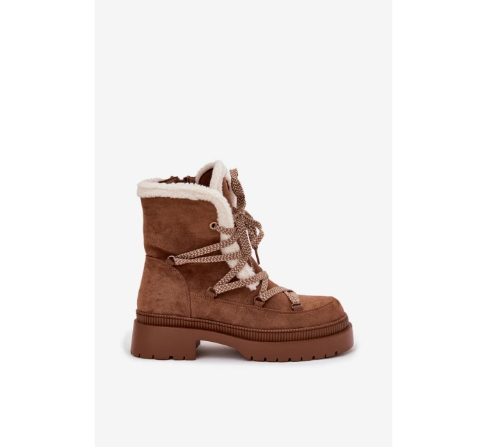 Dámské sněhule s kožíškem Camel model 21715007 - Boto