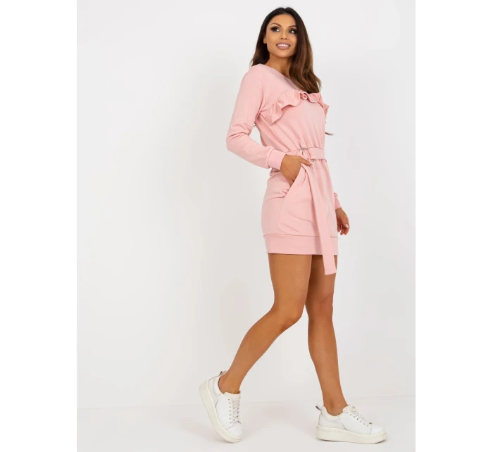 Dámské šaty EM SK HS 21 model 18036946 světle růžová - FPrice Dámské šaty EM SK HS 21 model 18036946 světle růžová - FPrice