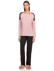 Vamp - Dvoudílné dámské pyžamo 15207 - Vamp pink zephyr xxl