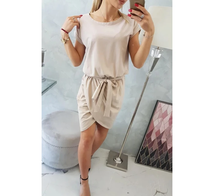 Šaty s dole béžové  model 21129993 - Kesi