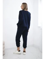 Viskózový komplet Amour teplákové + kalhoty námořnická modř Viskózový komplet Amour teplákové + kalhoty námořnická modř