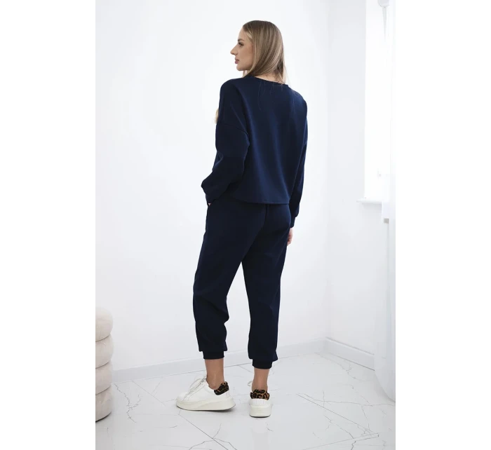 Viskózový komplet Amour teplákové + kalhoty námořnická modř Viskózový komplet Amour teplákové + kalhoty námořnická modř