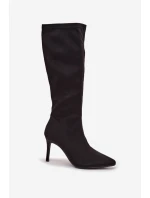 dámské kozačky na jehlovém podpatku  Černé model 21713571 - S.Barski