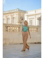 model 18360094 Halenka bez rukávů béžová - STYLOVE