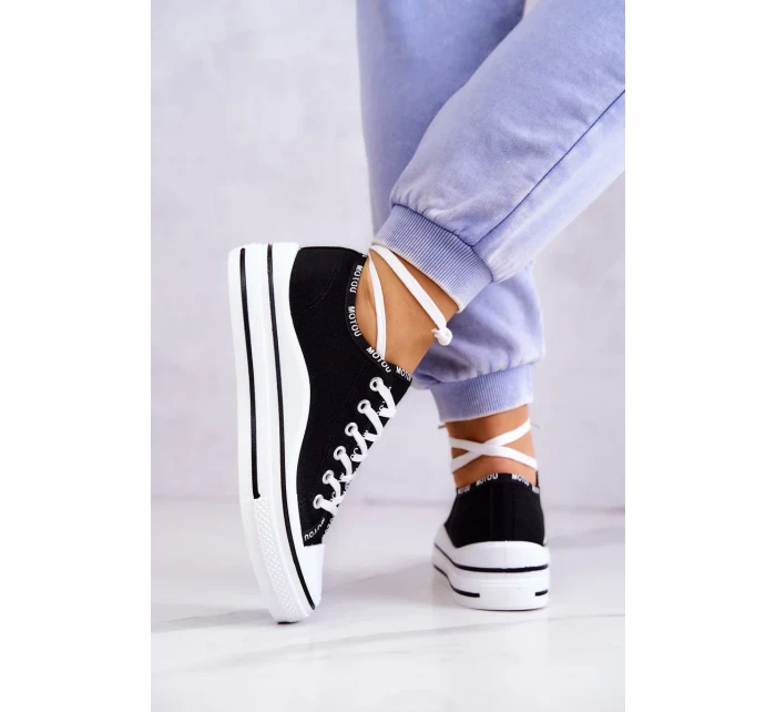 Dámské zavazováním tenisky Černá Menifee Dámské zavazováním tenisky Černá Menifee