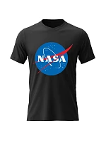 Pánské bavlněné tričko s potiskem - NASA - černé