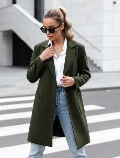 Dámský oversize dlouhý olivový kabát LINNORE FashionStreet NY0704