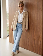 Dámská béžová kordová bunda FashionStreet PY0158