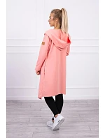 Dlouhý kabát s kapucí meruňkový Dlouhý kabát s kapucí meruňkový