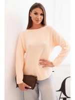 Dámský svetr z viskózy s dlouhým rukávem a kulatým výstřihem model 21734806 - K-Fashion