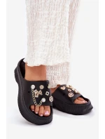 Pěnové Dámské Sandały Se Zlatými Černé model 21700251 - Boto Pěnové Dámské Sandały Se Zlatými Černé model 21700251 - Boto